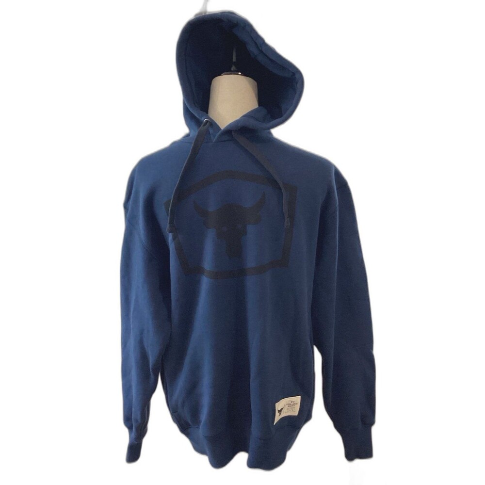 Under Armour Sweatshirt Men’s Size M Color Blue Project Rock Pullover Hoodie